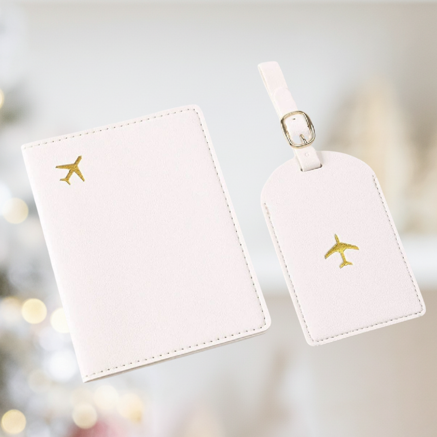 The Personalized Deluxe PU Leather Travel Set