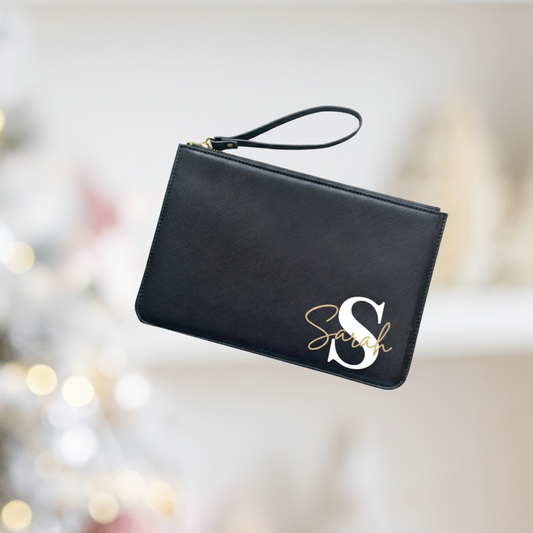 The Personalized Slim PU Leather Clutch