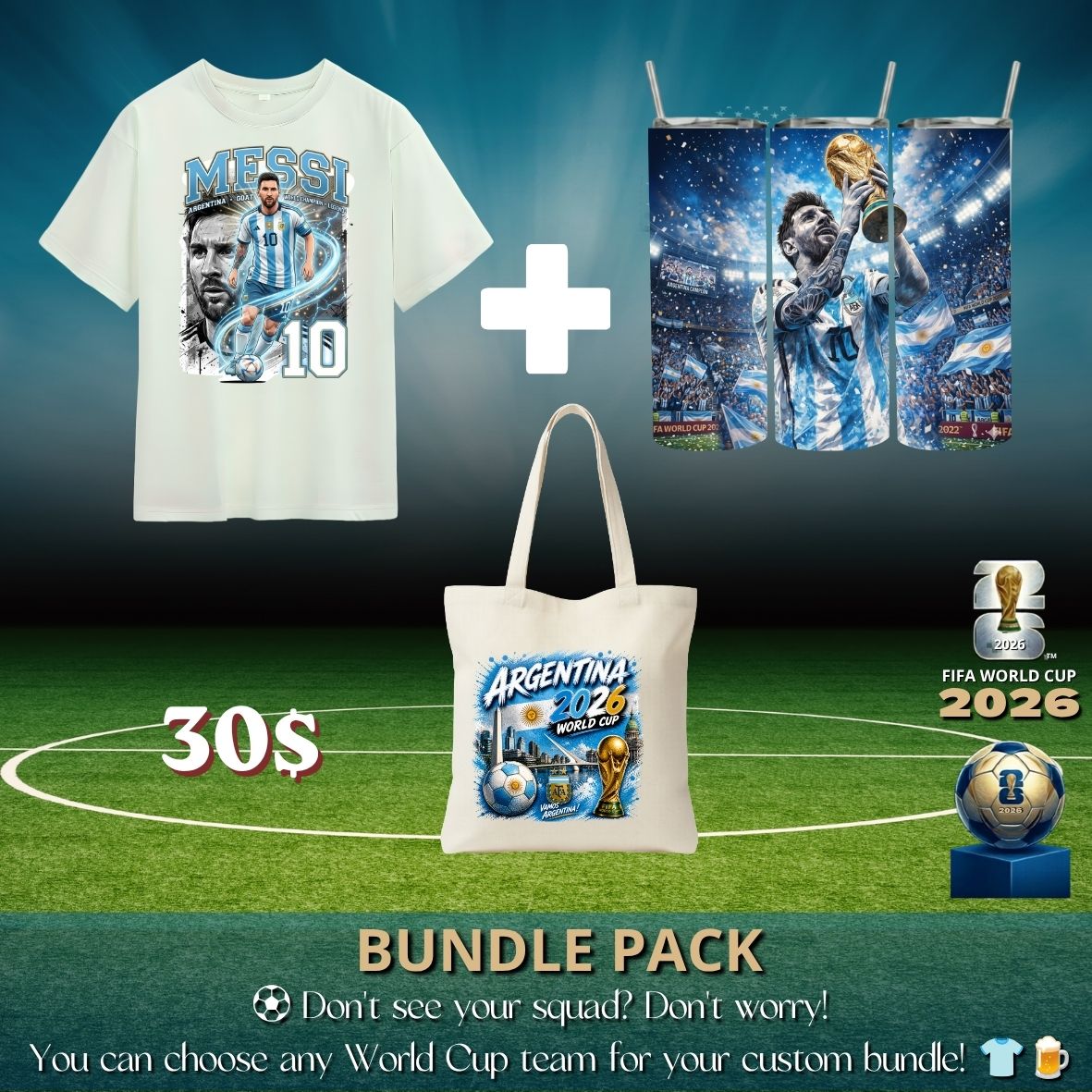 Bundle — T-Shirt + Bag + Tumbler