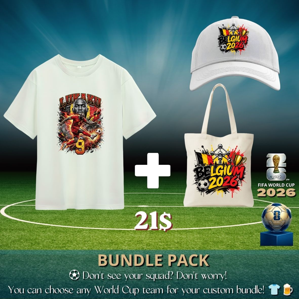 Bundle — T-Shirt + Cap + Canvas Bag
