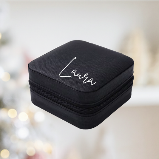 Personalized Luxury PU Leather Travel Jewelry Case