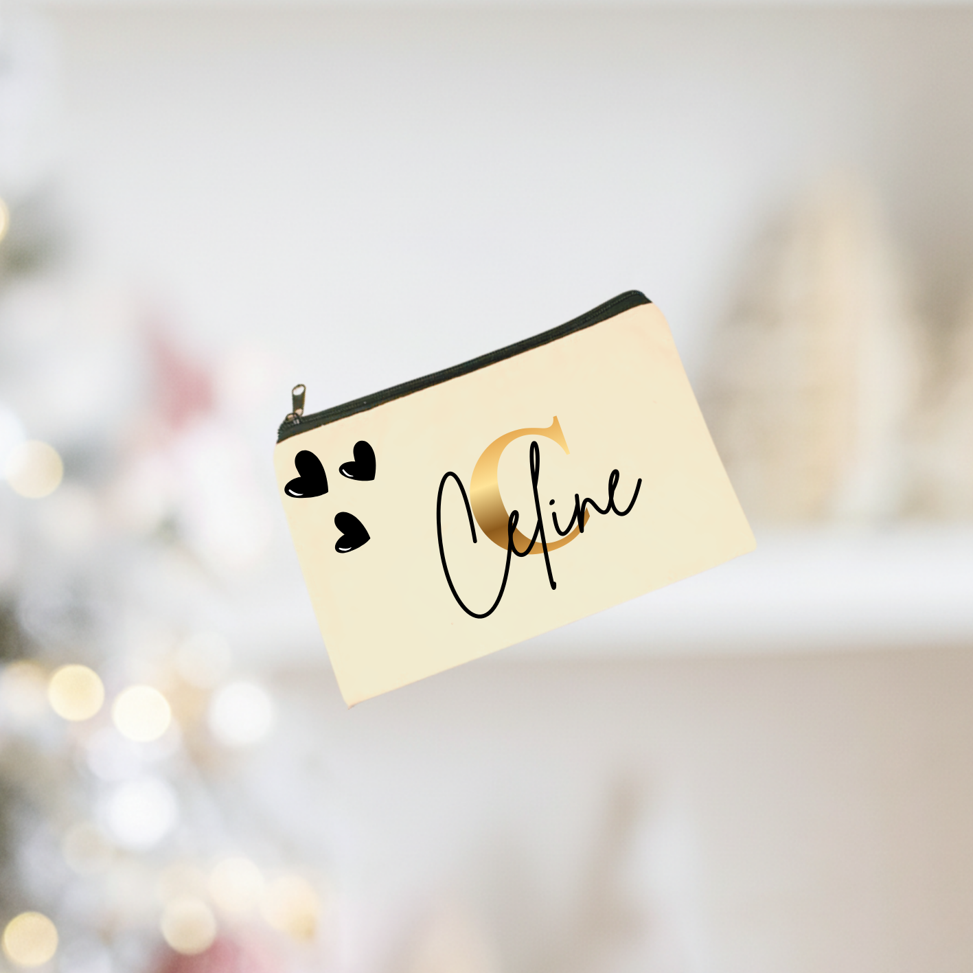 The Custom Linen Zipper Pouch