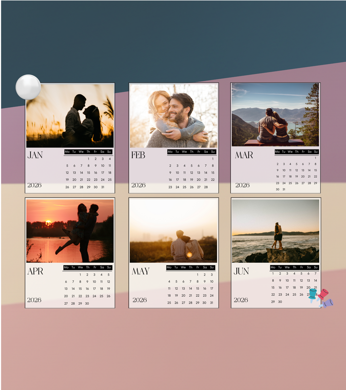 The Ultimate Personalized 12-Month Fridge Calendar