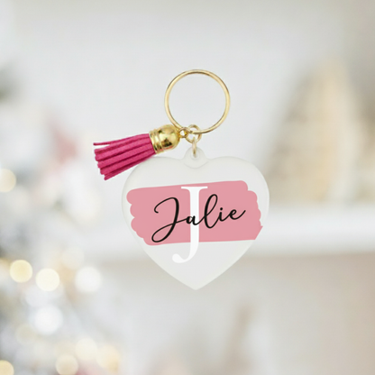 The Custom Acrylic Monogram Keychain