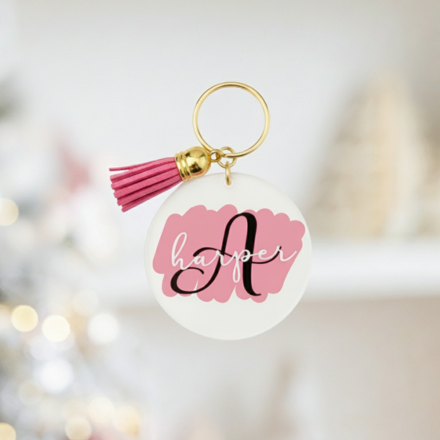 The Custom Acrylic Monogram Keychain