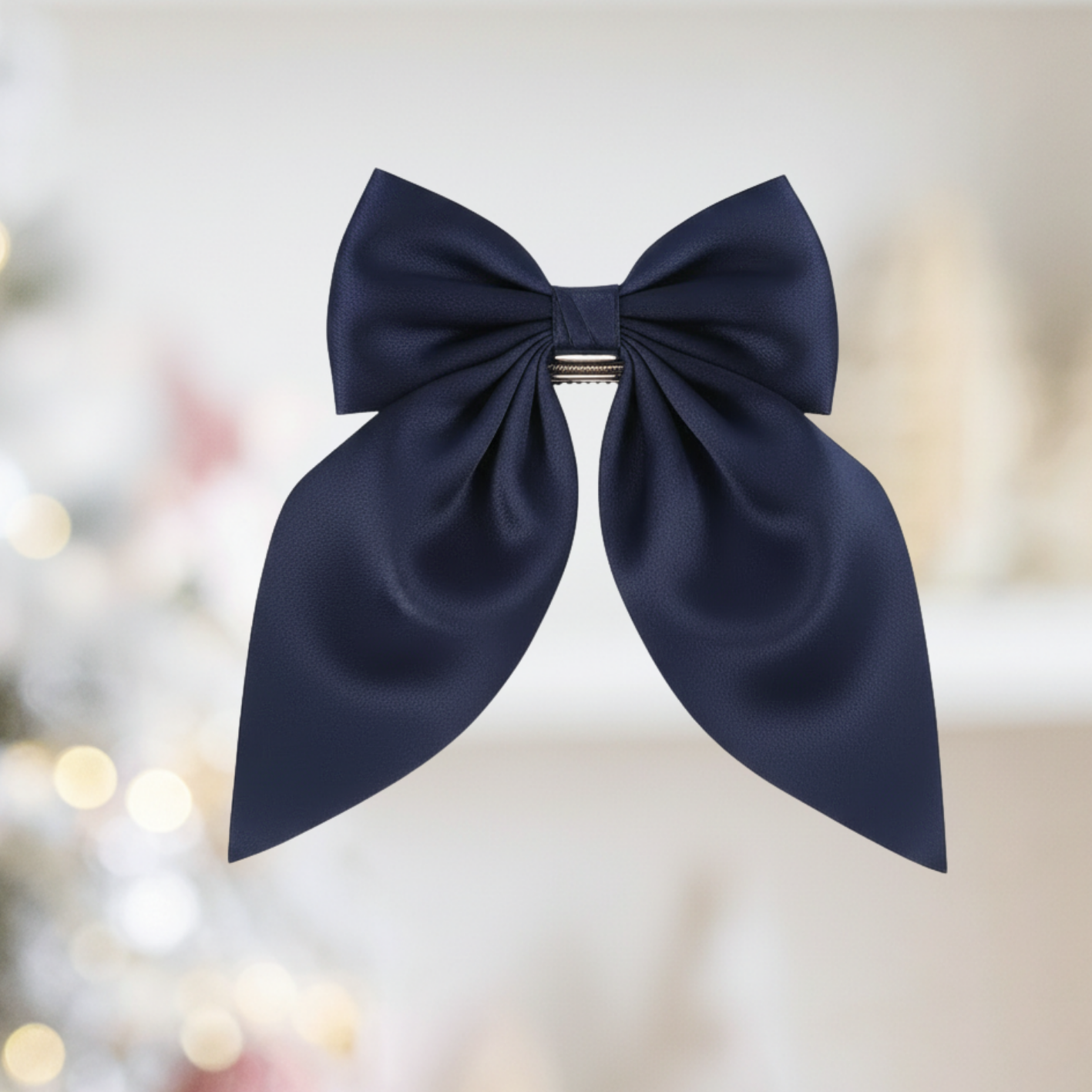 Medium Neutral Silk Satin Hair Bows