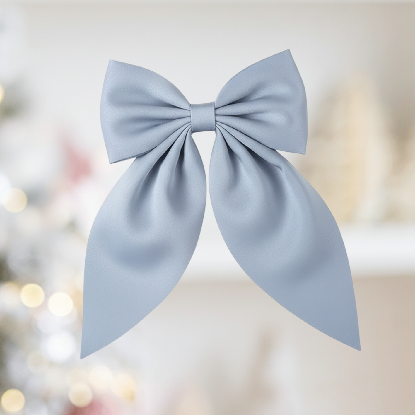 Medium Neutral Silk Satin Hair Bows