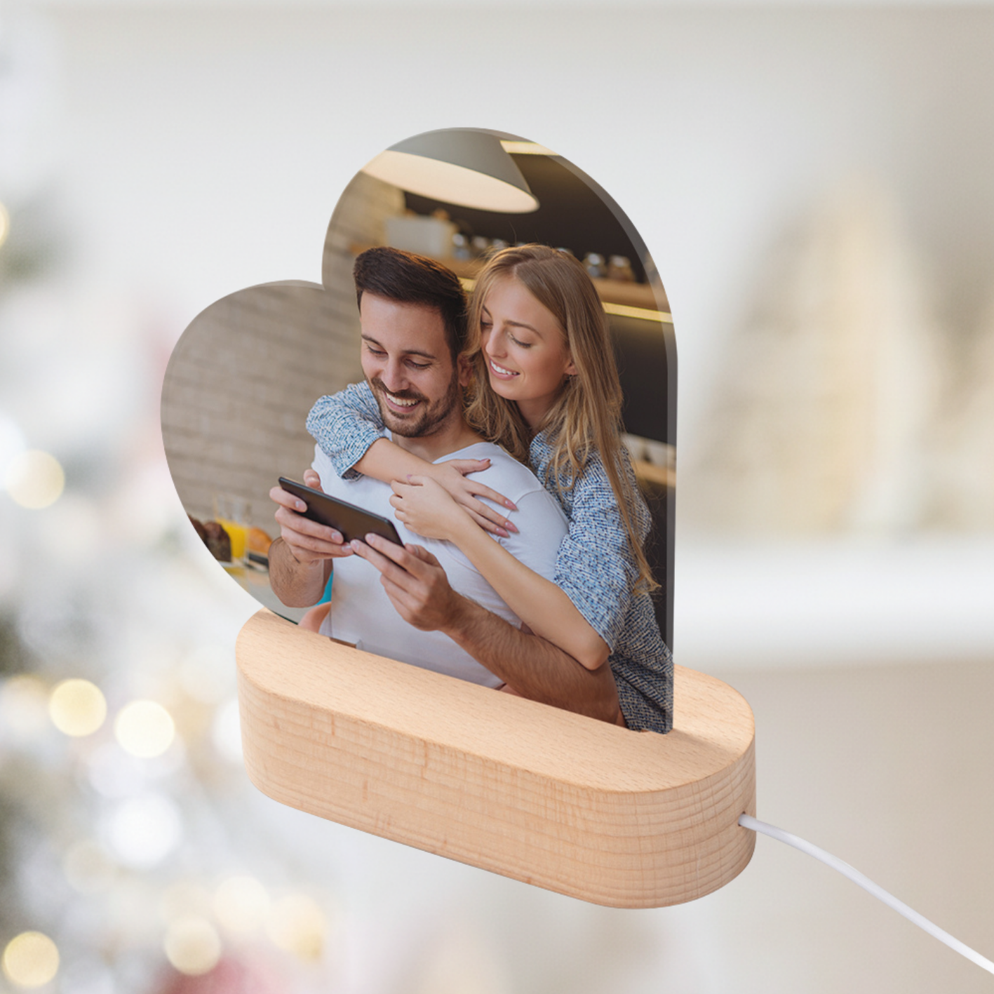 The Personalized Acrylic LED Photo Night Light