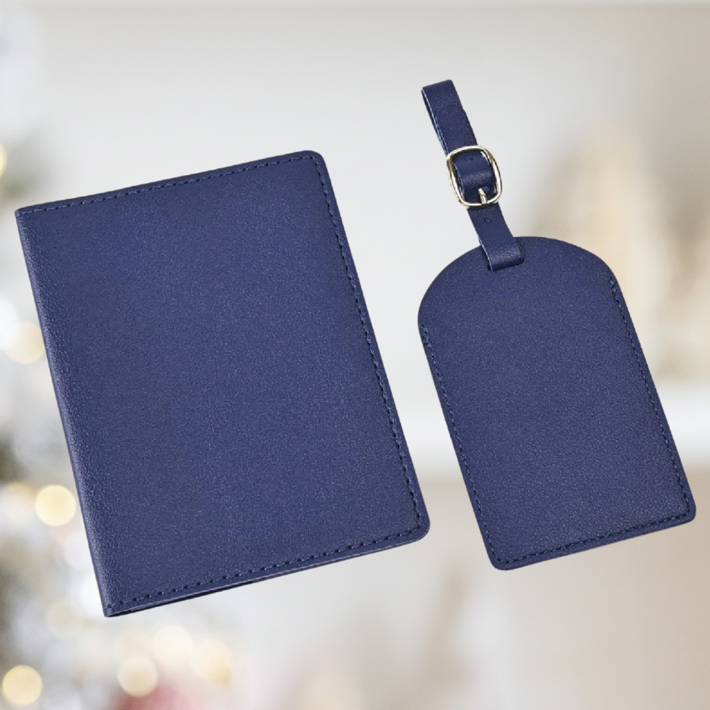 The Personalized Deluxe PU Leather Travel Set