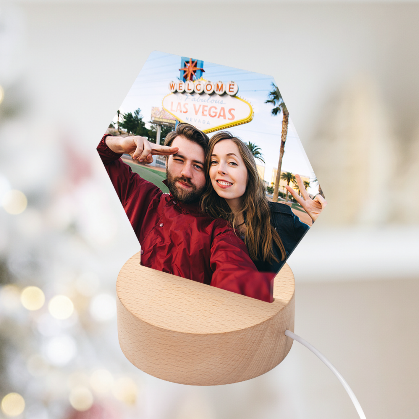 The Personalized Acrylic LED Photo Night Light