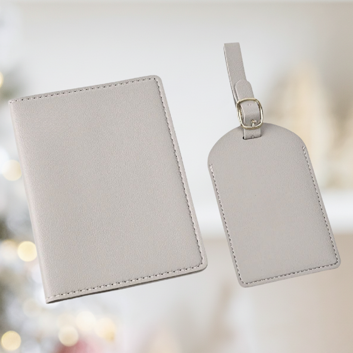 The Personalized Deluxe PU Leather Travel Set