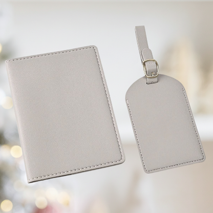 The Personalized Deluxe PU Leather Travel Set