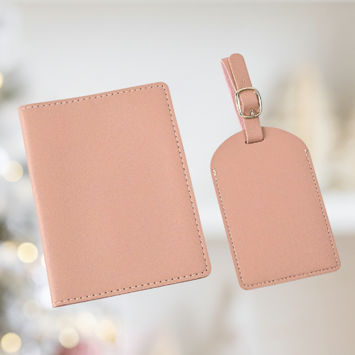 The Personalized Deluxe PU Leather Travel Set