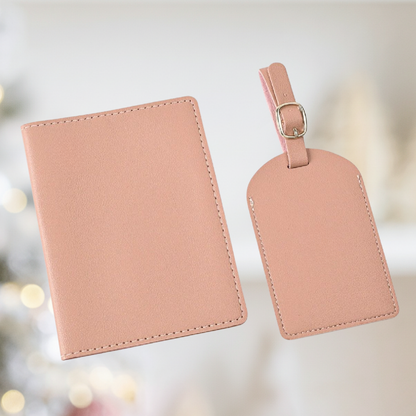 The Personalized Deluxe PU Leather Travel Set