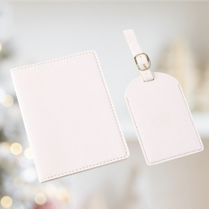 The Personalized Deluxe PU Leather Travel Set