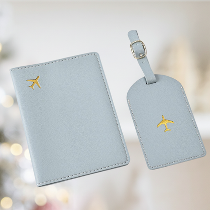 The Personalized Deluxe PU Leather Travel Set