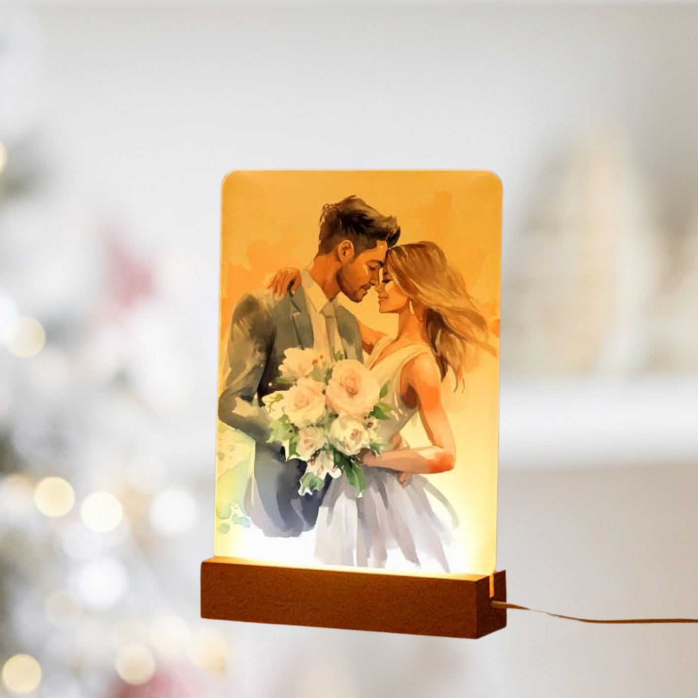 The Personalized Acrylic LED Photo Night Light
