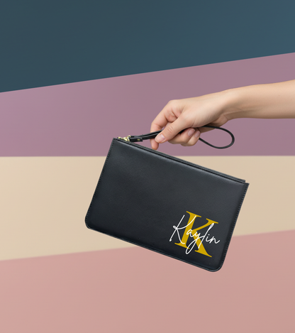 The Personalized Slim PU Leather Clutch