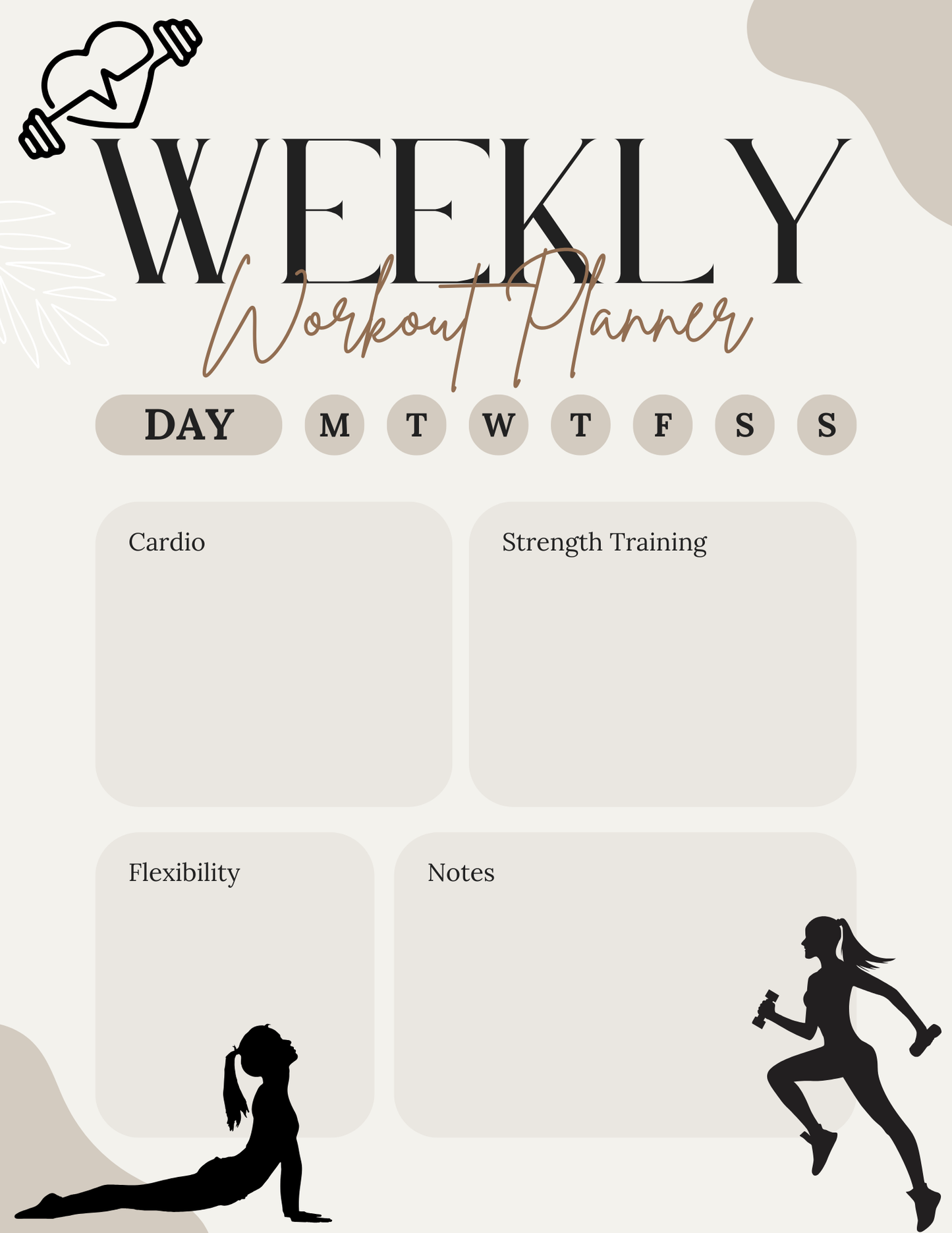 The Essential Magnetic Weekly Workout Planner