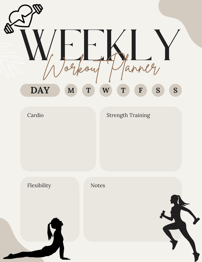 The Essential Magnetic Weekly Workout Planner