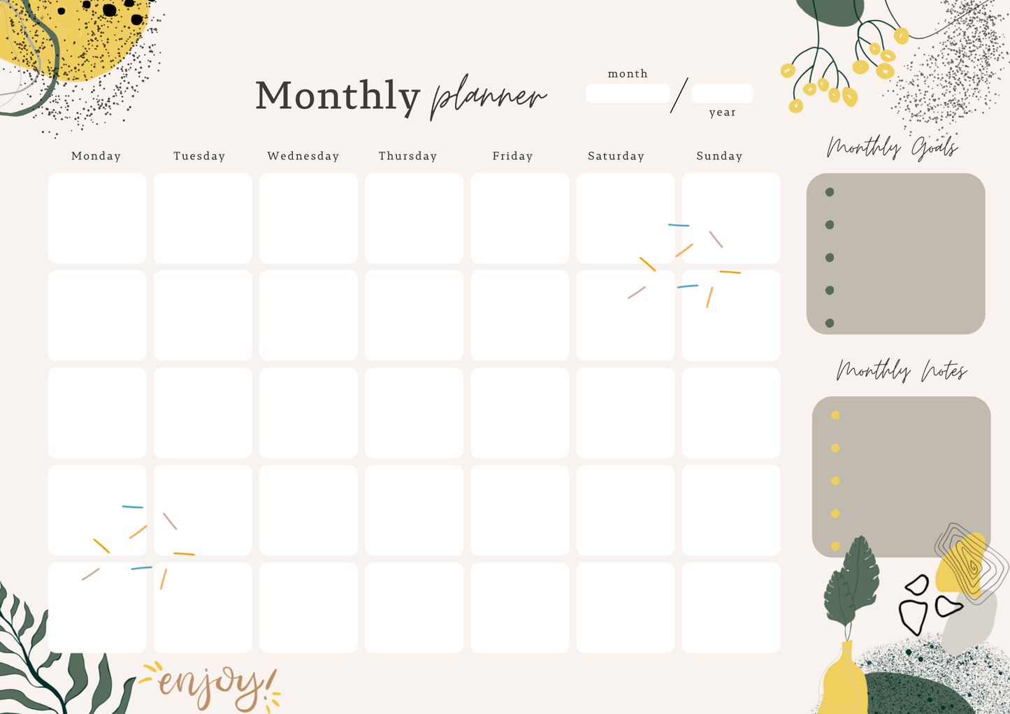 The Monthly Magnetic Planner