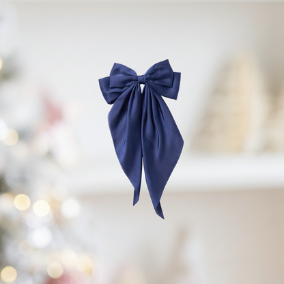 The Personalized Luxe Long-Tail Bow Hair Clip