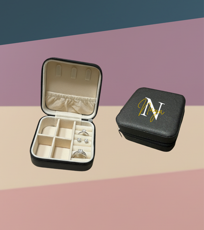 Personalized Luxury PU Leather Travel Jewelry Case