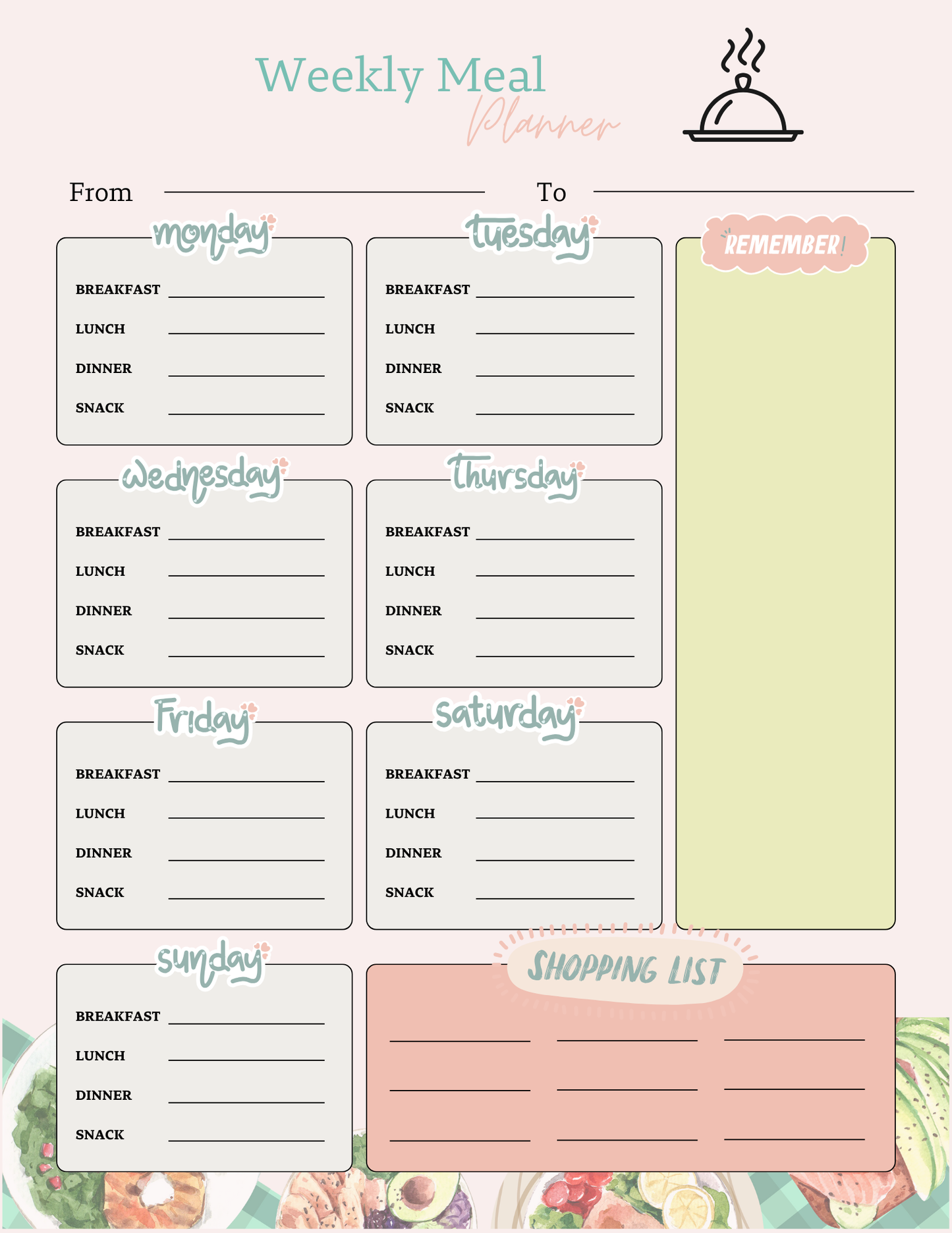 The Essential Magnetic Weekly Meal Planner