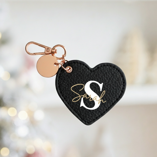 Personalized Luxe PU  Leather Keychain