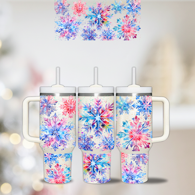 Vibrant Watercolor Snowflake