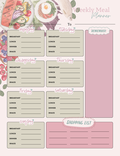 The Essential Magnetic Weekly Meal Planner