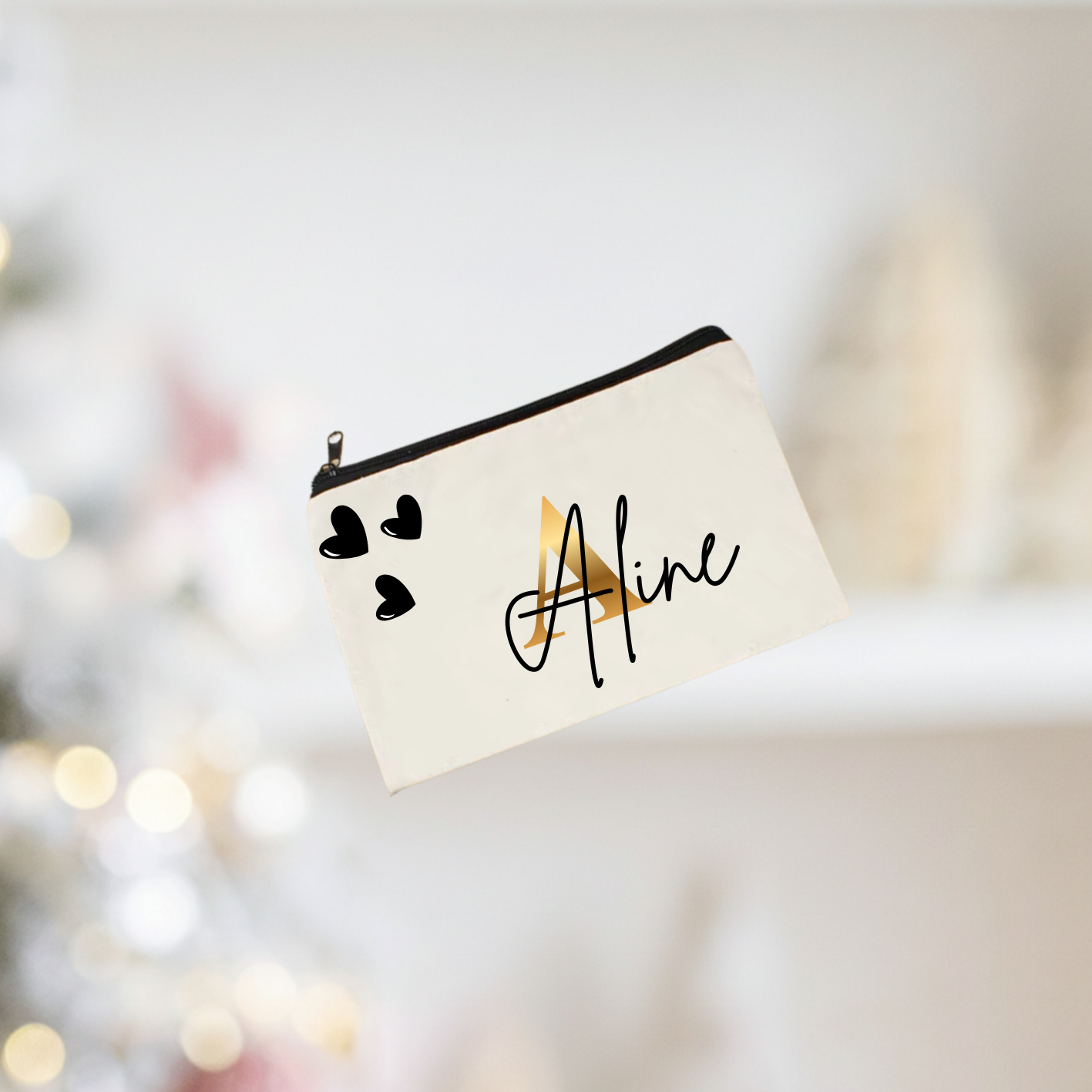 The Custom Linen Zipper Pouch