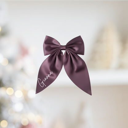 Medium Neutral Silk Satin Hair Bows