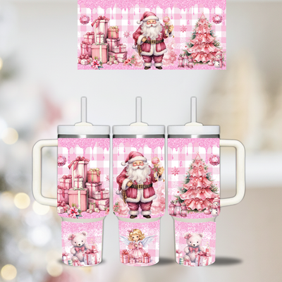 Sparkly Pink Santa
