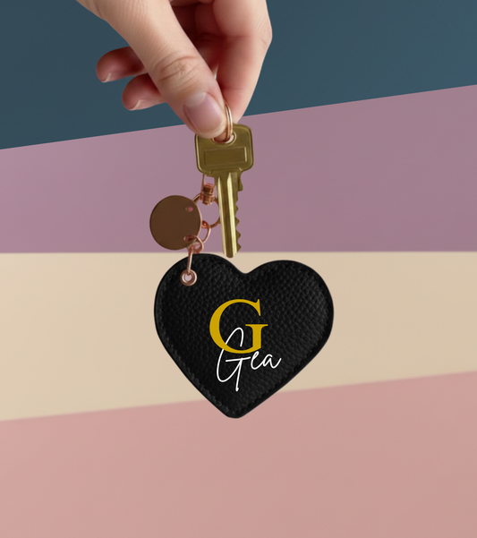 Personalized Luxe PU  Leather Keychain