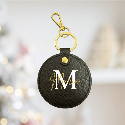Personalized Luxe PU  Leather Keychain