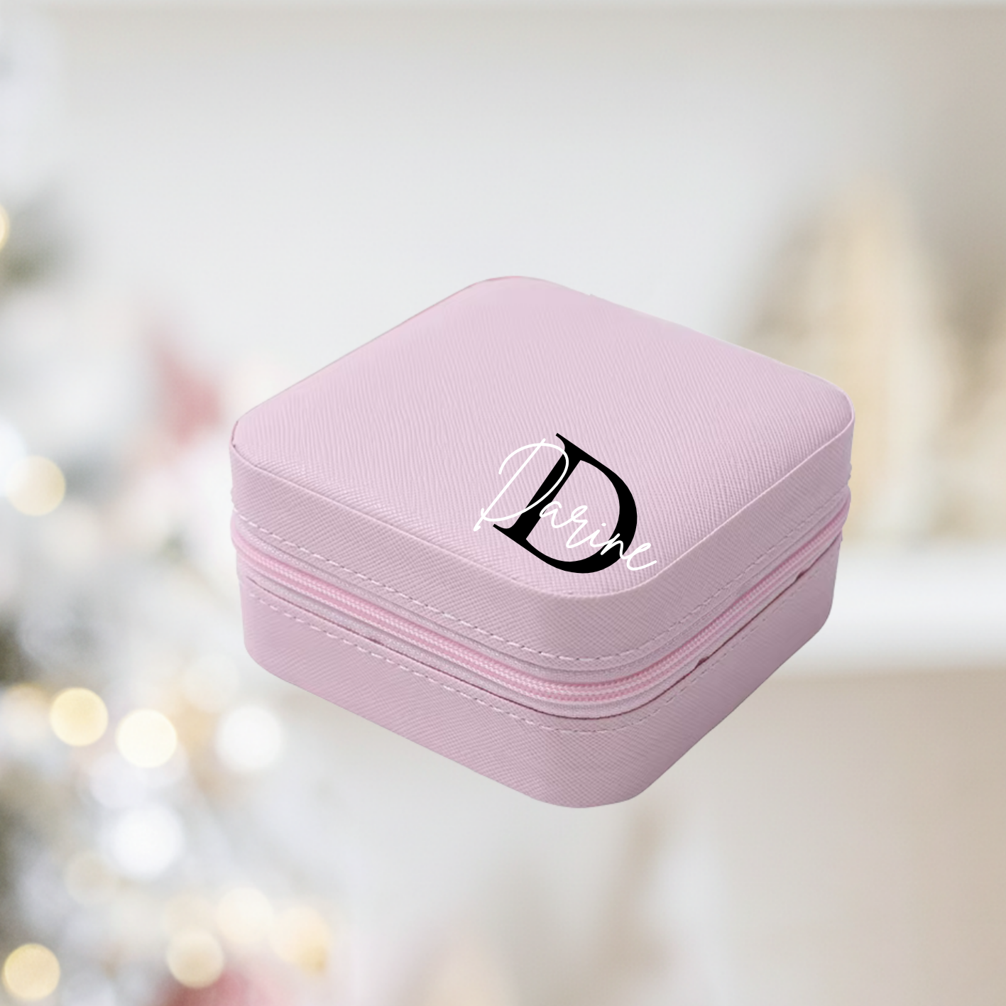 Personalized Luxury PU Leather Travel Jewelry Case