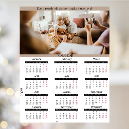 The Personalized Photo Yearly Magnetic Calendar