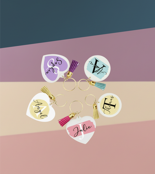 The Custom Acrylic Monogram Keychain