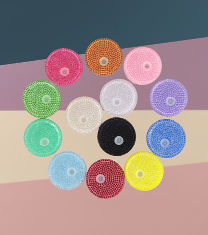 Dazzling Rhinestone Tumbler Lids (16 Oz Cups Only)