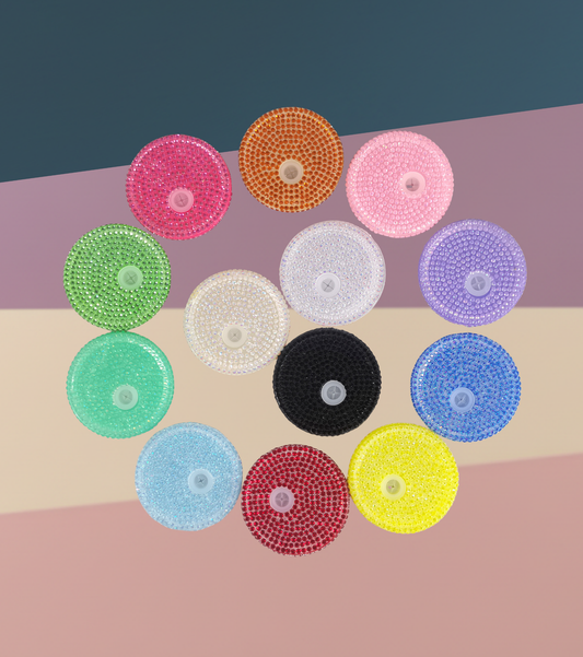 Dazzling Rhinestone Tumbler Lids (16 Oz Cups Only)