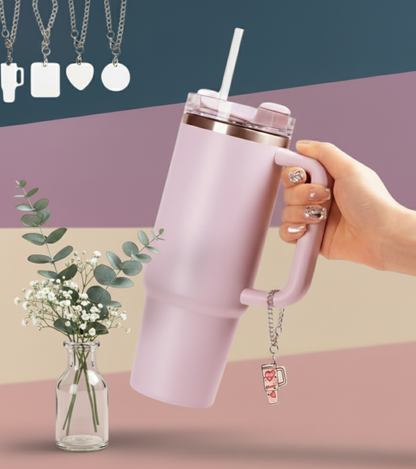 Customized Tumbler Charm Hanging Ornaments with Chain