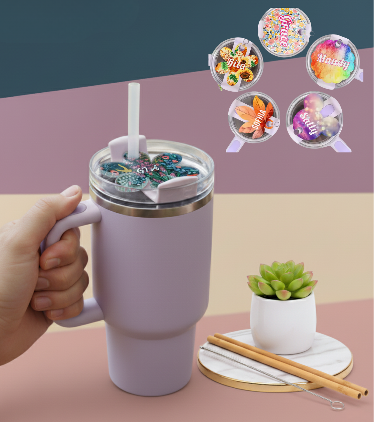 The Personalized Tumbler Name Plate Accessory for 40 oz Stanley