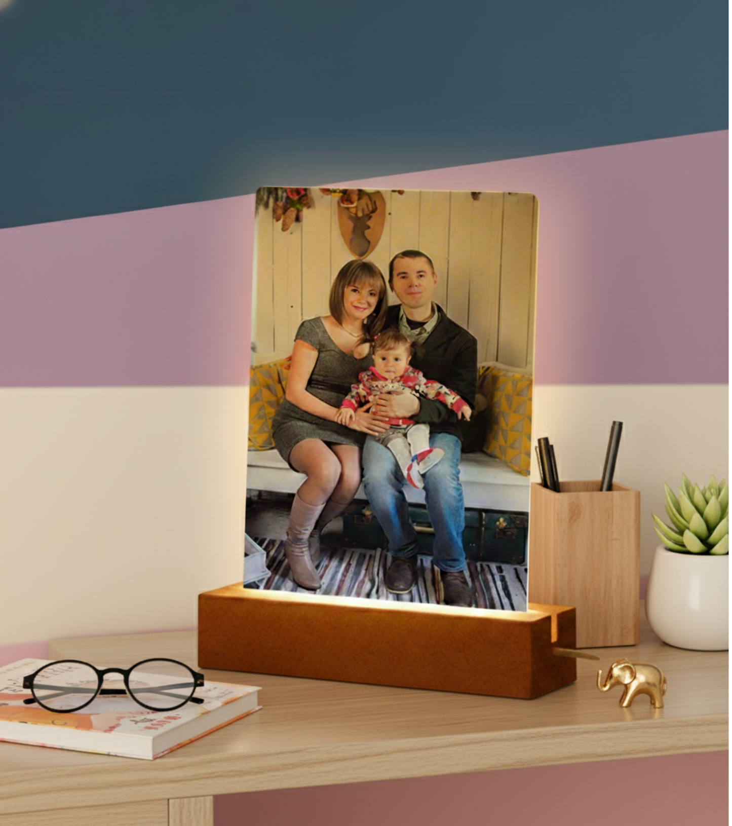 The Personalized Acrylic LED Photo Night Light