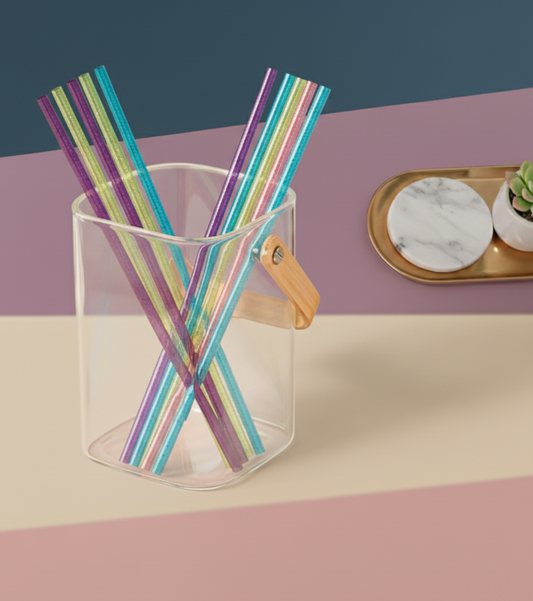 Eco-Friendly Glitter Plastic Straws