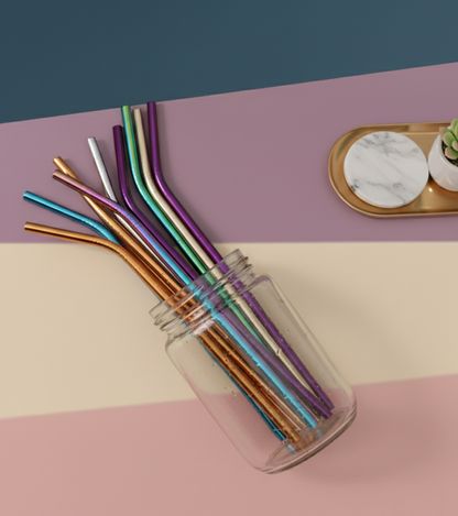 Sip Smart, Live Green: Reusable Stainless Steel Straws