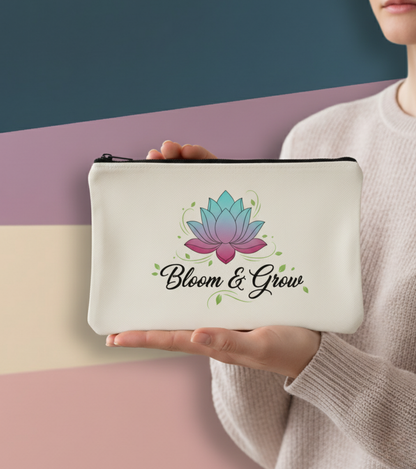 The Custom Linen Zipper Pouch