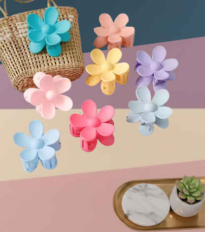 The Fun Flower Power Hair Claw Clips