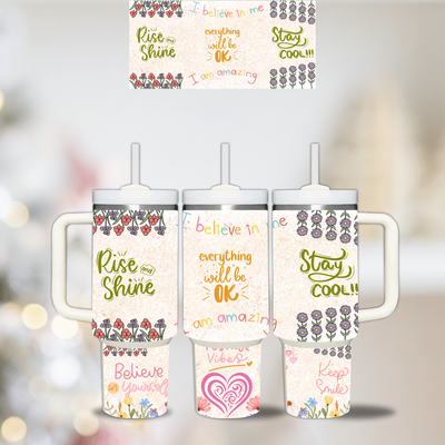 Believe in Yourself" Doodle Floral